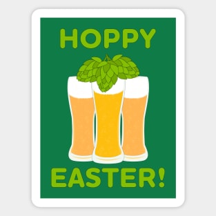 Hoppy Easter! Funny Drinking Design with Beer and Hops Magnet